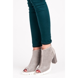 Vices Bottes à bout ouvert ajouré gris 1