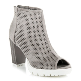Vices Bottes à bout ouvert ajouré gris 2