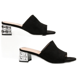 Lucky Shoes Sandales à talons en daim noir 2