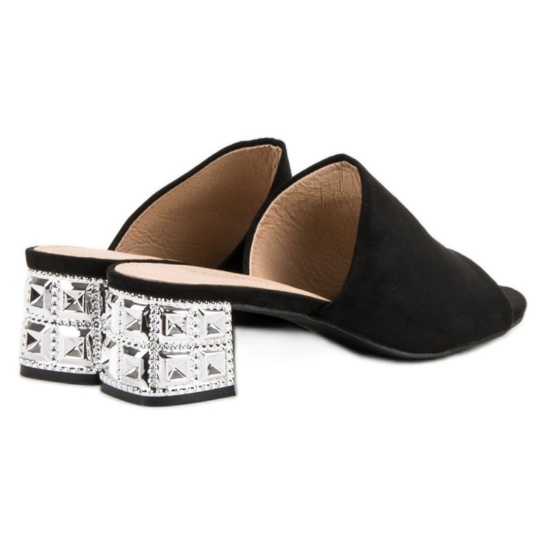 Lucky Shoes Sandales à talons en daim le noir 1