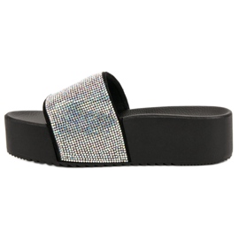 Marquiz Pantoufles À La Mode Sur La Plateforme noir gris 1