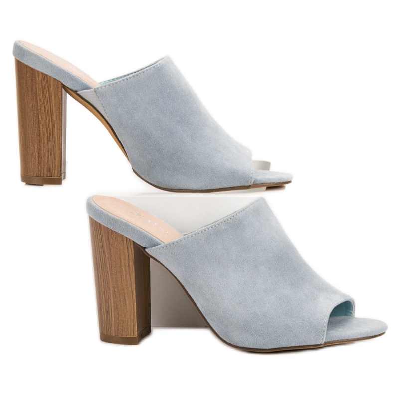 Kayla Sandales à talons intégrés bleu 1