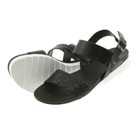 Confortables sandales Filippo 685 noires à paillettes le noir 4