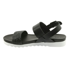 Confortables sandales Filippo 685 noires à paillettes le noir 2