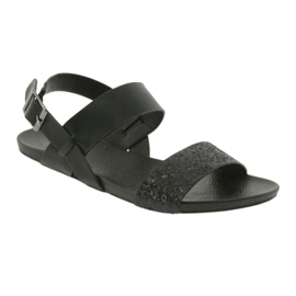 Confortables sandales Filippo 685 noires à paillettes le noir 1