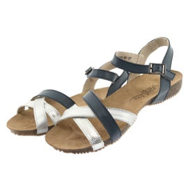 Sandales de sport marine / argent Filippo 245 gris bleu marin 3