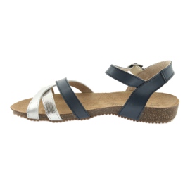 Sandales de sport marine / argent Filippo 245 gris bleu marin 2