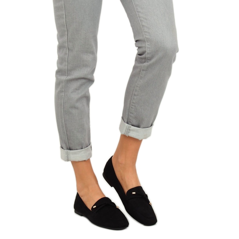 Noir Mocassins femme noirs 7115-P Noir le noir 2
