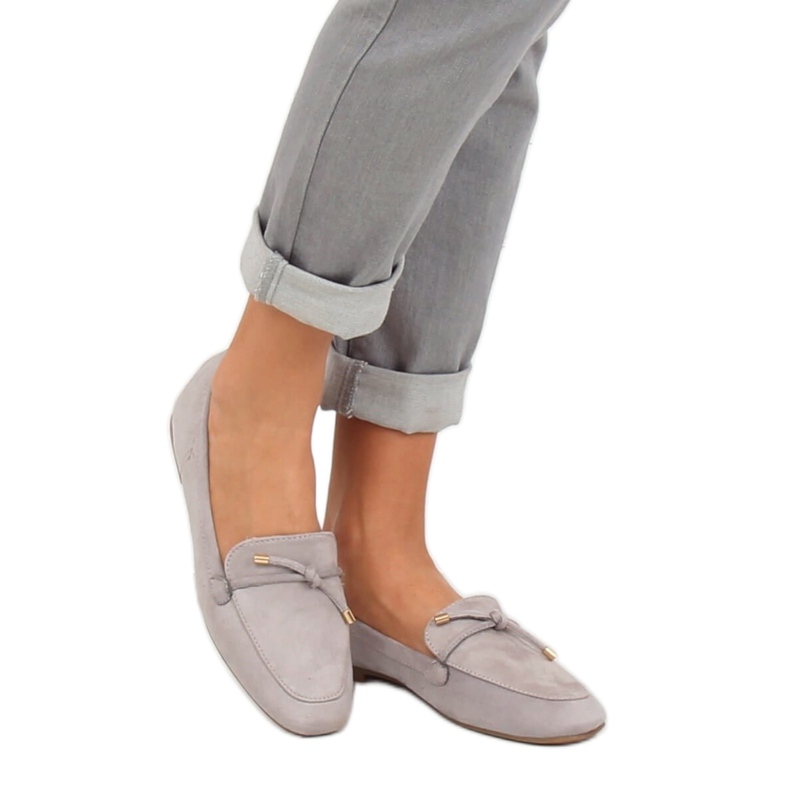 Gris Mocassins femme gris 7115-P Gris 1