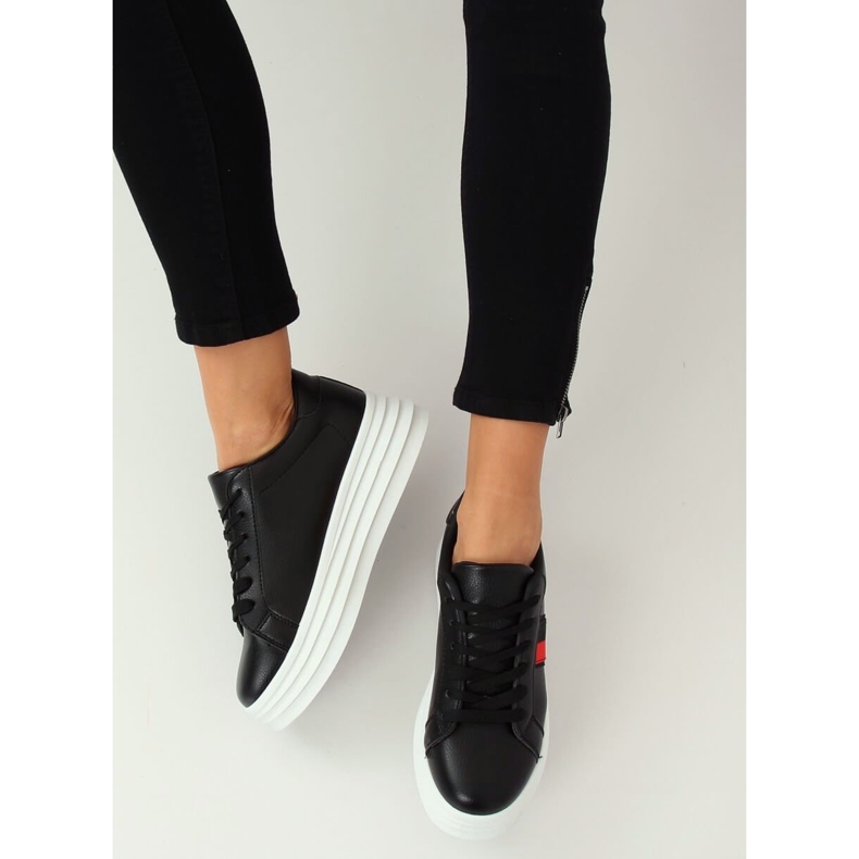 Noir B0-12 Baskets noires sur semelle haute 1