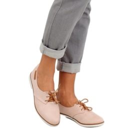 Mocassins femme beige et rose 6907-BL Rose 2