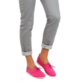 Mocassins femme fuchsia 6907-BL Fushia rose 2