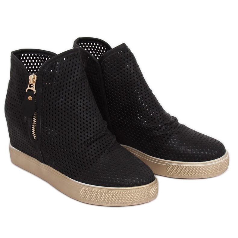 Baskets noires ajourées KL-261 Noir le noir 1