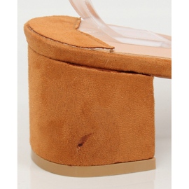 Escarpins à talon apparent camel S0-231 Camel II-GAT brun 5