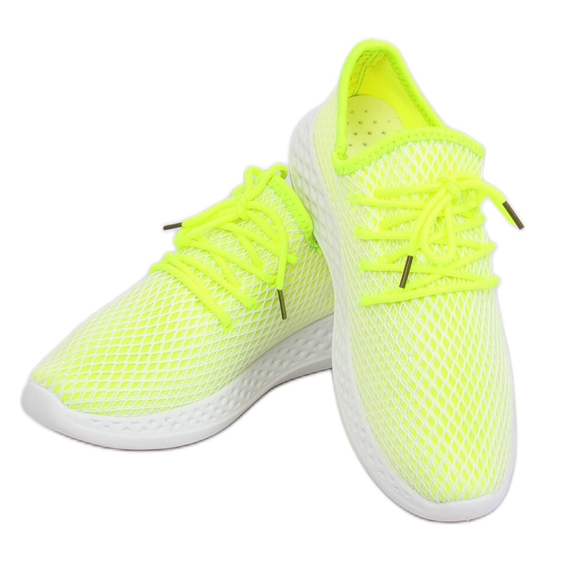 Jaune 7760-Y Vert chaussures de sport 1