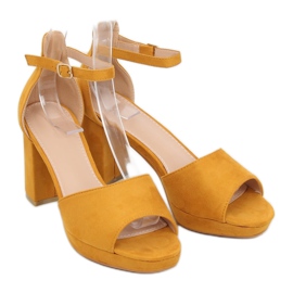 Sandales à talons jaunes 6952-GL Jaune 3