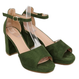 Sandales à talons vertes 6952-GL Vert 3
