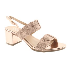 Sandales avec soutache en cordon doré Filippo 793 1