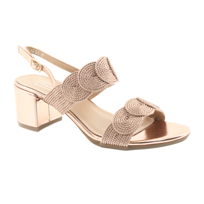 Sandales avec soutache en cordon doré Filippo 793 1