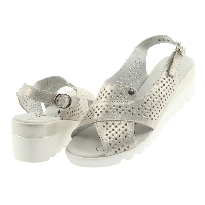 Sandales dorées pour femmes sur le coin Filippo 729 3