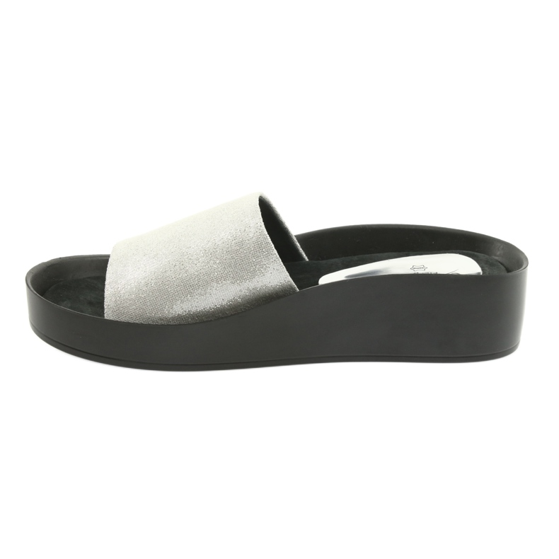 Chaussons profilés argentés Filippo 768 gris 2