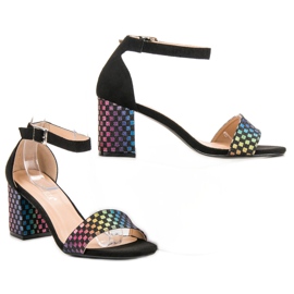 Sandales à la mode VINCEZA le noir multicolore 4