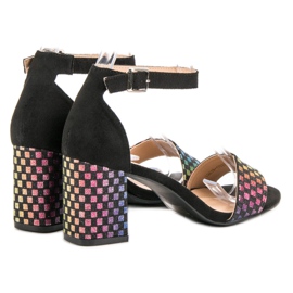 Sandales à la mode VINCEZA le noir multicolore 5
