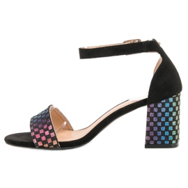 Sandales à la mode VINCEZA le noir multicolore 1