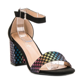Sandales à la mode VINCEZA le noir multicolore 6