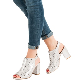 Sandales VINCEZA à jets gris 1