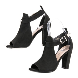 Queen Vivi Chaussures en daim sur un bar le noir 5