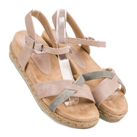 Kylie Sandales espadrilles rose 2