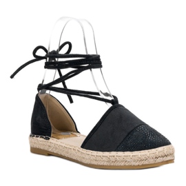 Seastar Espadrilles Nouées Avec Cristaux le noir 2