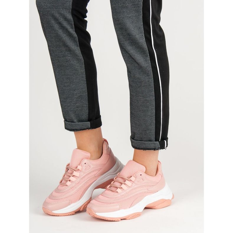 Chaussures de sport à lacets rose 2 Chaussures de sport à lacets rose 2