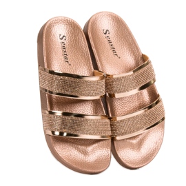 Seastar Chaussons Dorés Avec Cristaux d'or 1 Seastar Chaussons Dorés Avec Cristaux d'or 1