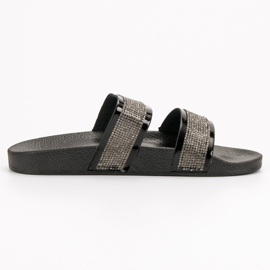 Seastar Chaussons Noirs Avec Cristaux 1