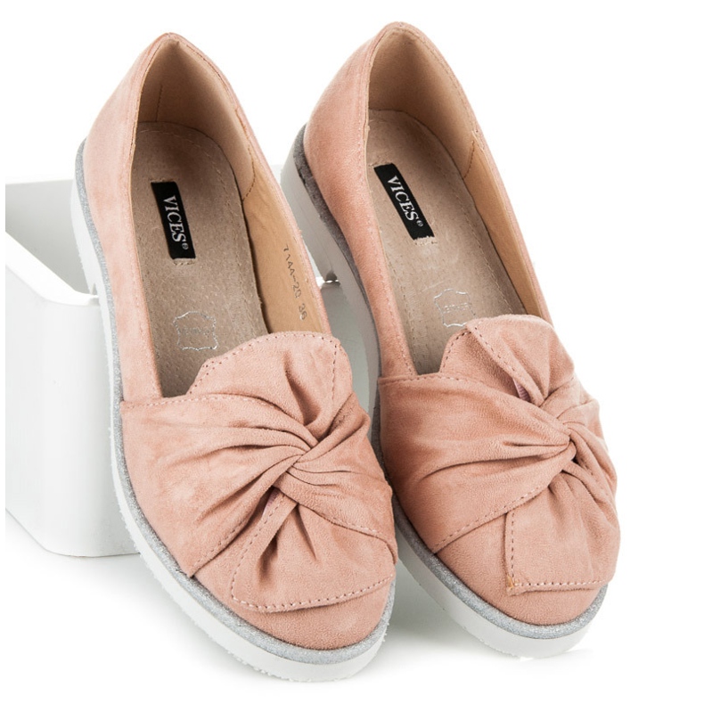 Vices Chaussures en daim avec décorations scintillantes rose 2