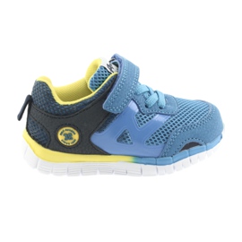 Chaussures de sport American Club ES35 bleues jaune bleu marine 1