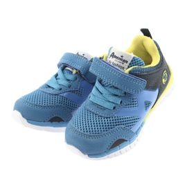 Chaussures de sport American Club ES35 bleues jaune bleu marine 9