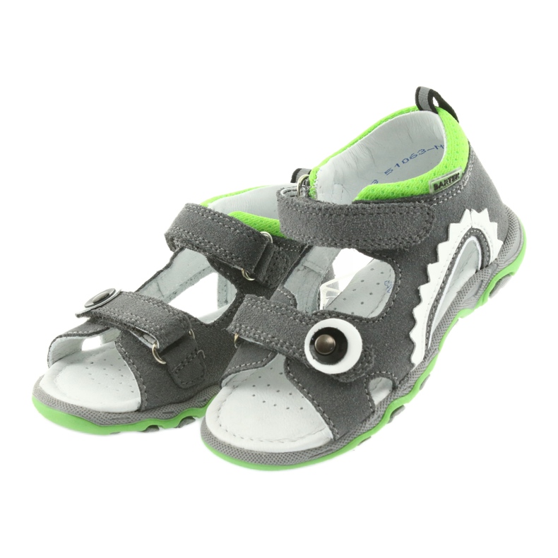 Sandales garçons navets Bartek 51063 gris blanche vert 3 Sandales garçons navets Bartek 51063 gris blanche vert 3