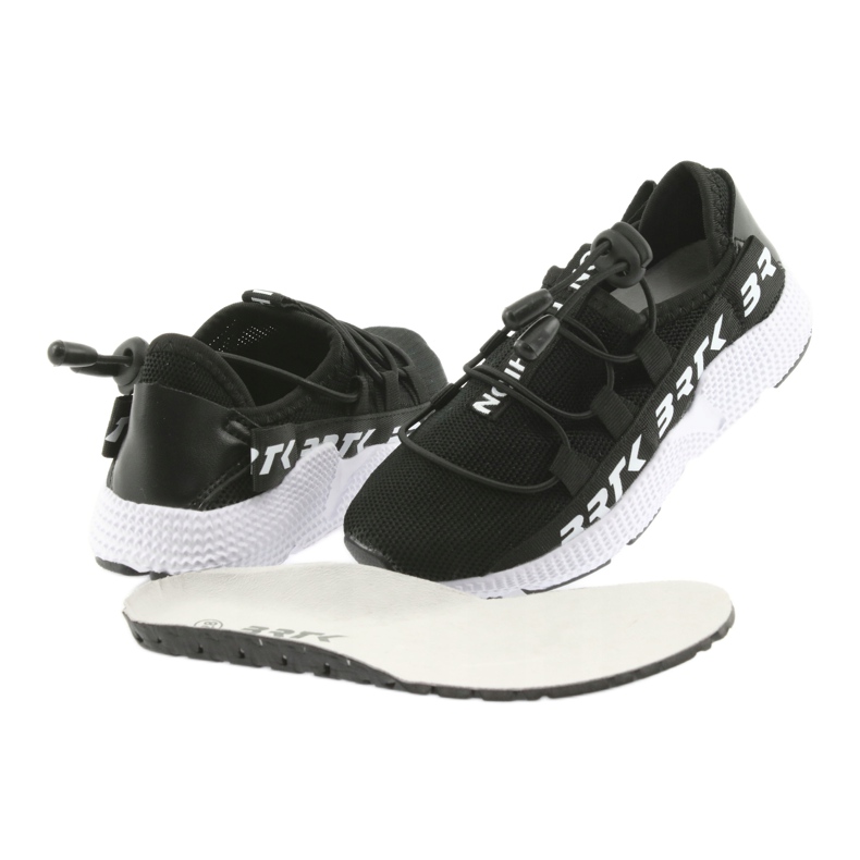 Bartek chaussures de sport noires 55109 semelle intérieure cuir blanc 4