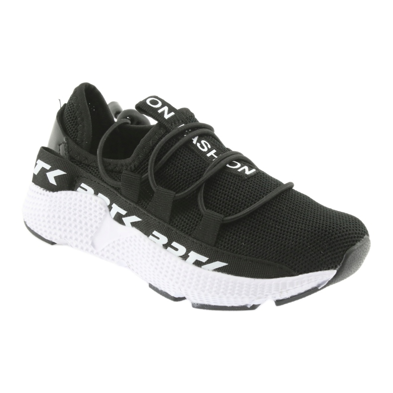 Bartek chaussures de sport noires 55109 semelle intérieure cuir blanc 1