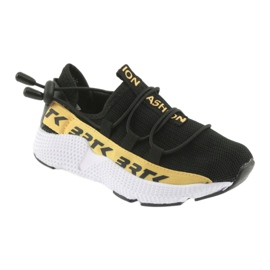 Bartek chaussures de sport noires 55109 semelle intérieure cuir le noir jaune 1