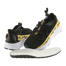 Bartek chaussures de sport noires 55109 semelle intérieure cuir le noir jaune 4