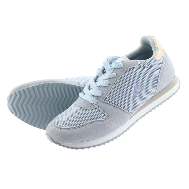 Chaussures de sport bleu American Club jaune 5