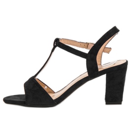 Jumex Sandales en daim noires le noir 4