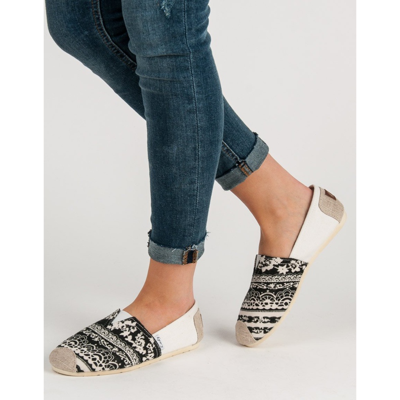 Lady Fashion Baskets à enfiler bohème le noir brun 2 Lady Fashion Baskets à enfiler bohème le noir brun 2