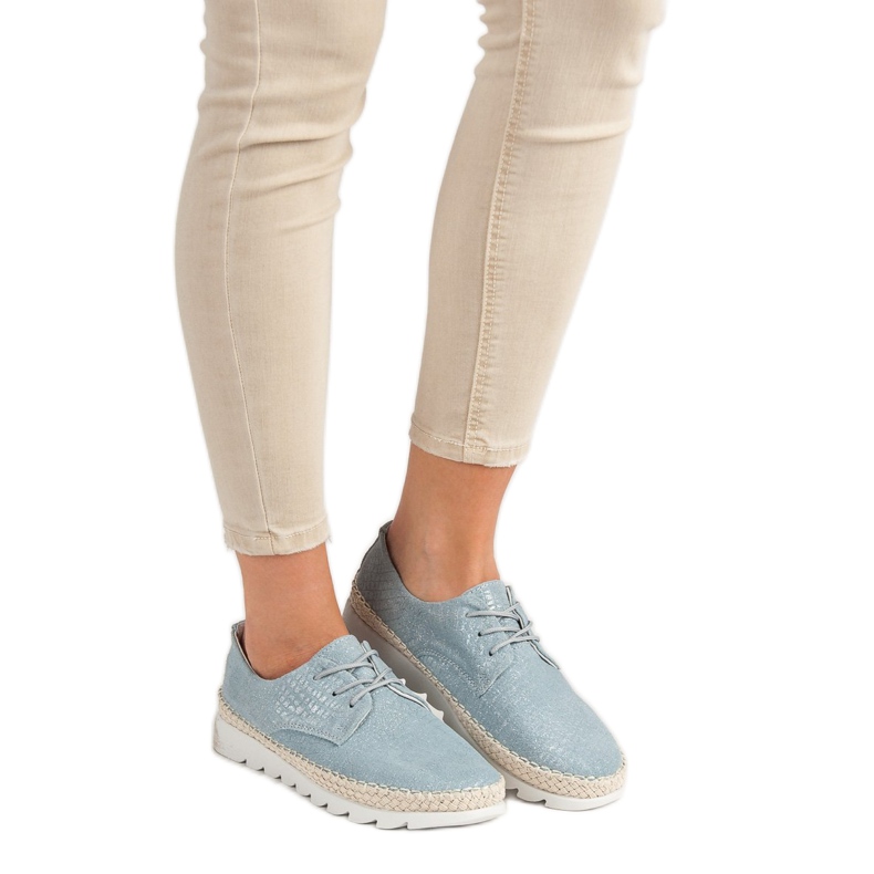 Filippo Chaussures en cuir bleu 2