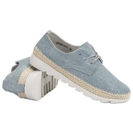 Filippo Chaussures en cuir bleu 1