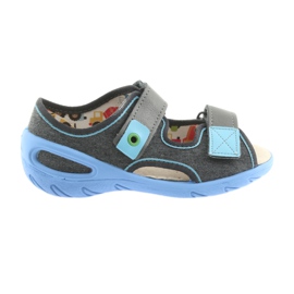 Befado chaussures pour enfants pu 065X125 bleu gris 1